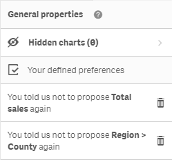 Qlik Sense September 2019 - Insight advisor - Properties