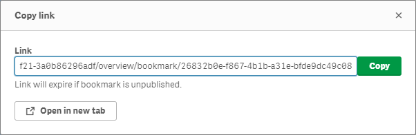 Qlik Sense April Release 2020 - Copy bookmark link