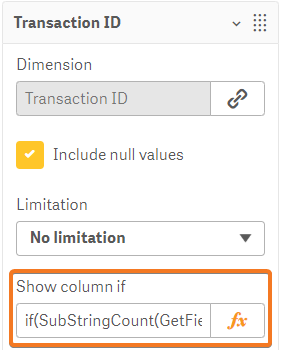 Dynamic Table transaction ID